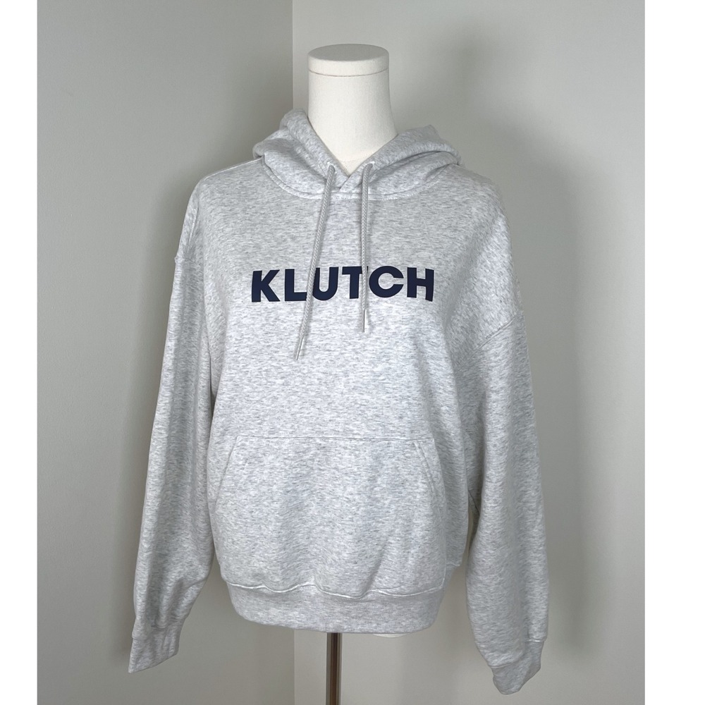 New Balance Klutch Athletic Oversized Hoodie Sweatshirt Womens XS Gray NWT